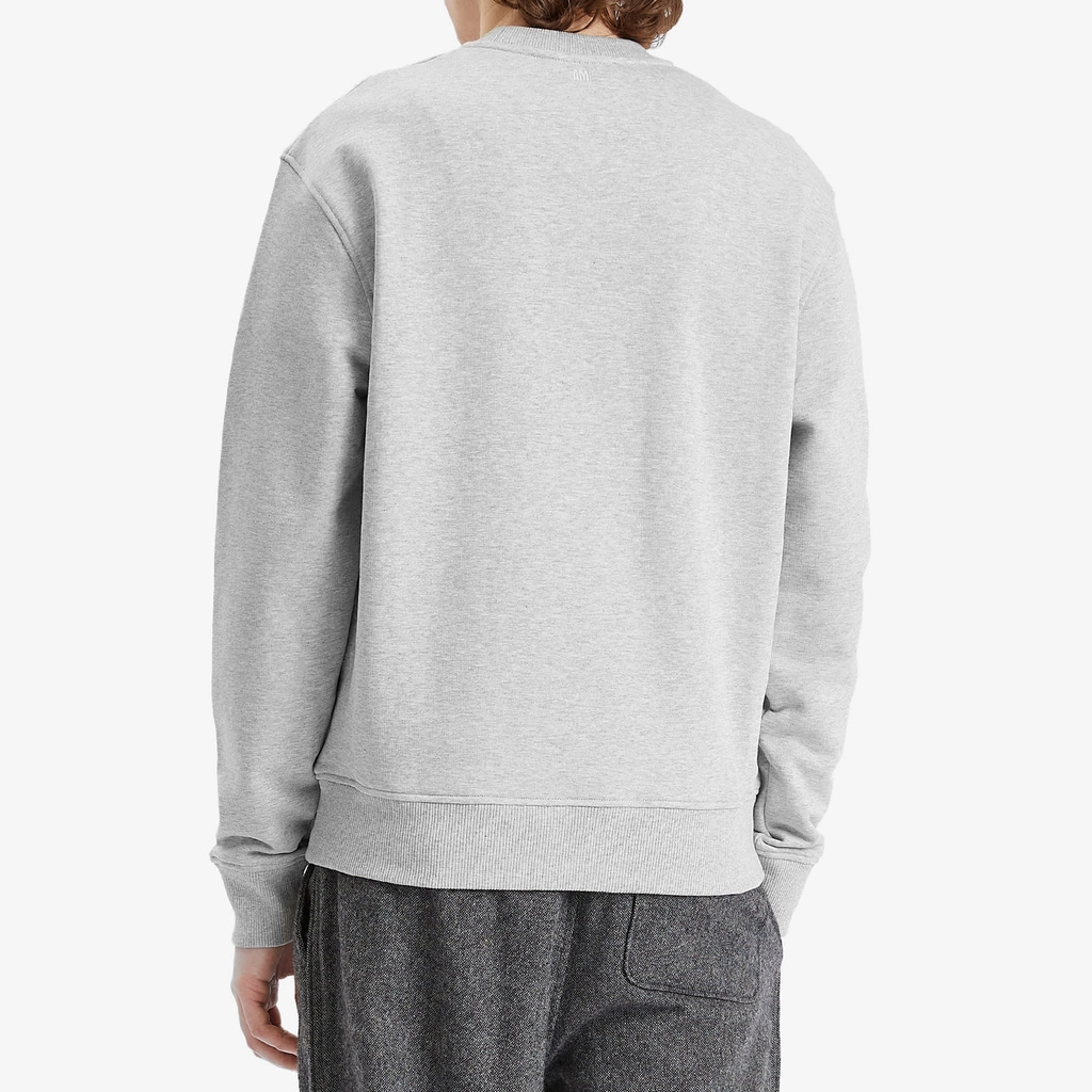 AMI Paris Men's Ami De Coeur Sweatshirt Heather Ash Grey